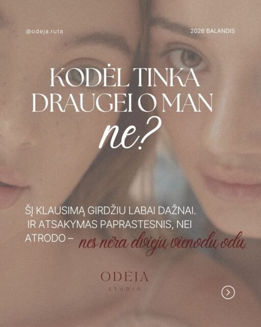 Nes oda nėra vienoda. Net jei atrodo, kad problemos panašios, tikroji odos būklė gali būti visai kita.

Labai dažnai priemonės nuvilia ne todėl, kad jos blogos, o todėl, kad jos parinktos ne pagal tavo odos poreikį. Vienai odai reikia raminimo, kitai – drėkinimo, dar kitai – atkurti barjerą, o ne iš karto „pulti“ aktyviais ingredientais.

Todėl odos priežiūroje svarbiausia ne tai, kas tiko draugei, influencerei ar kažkam internete. Svarbiausia – kas tinka tau.

Jei nori mažiau chaoso ir tikslesnės priežiūros, parašyk man žinutę 🤎
Atrinktas priemones taip pat rasi mano e. shope Odėja.
(linkas bio)

🤎

#veidoodosprieziura #kosmetologe #odosprieziura #eshopas #groziopatarimai