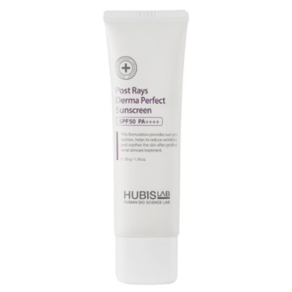 HUBISLAB POST RAYS DERMA PERFECT VEIDO KREMAS NUO SAULĖS SPF 50, 50 G