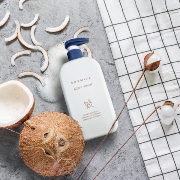 SKYMILK "PROBIOTICS & PREBIOTICS BODY WASH" KŪNO PRAUSIKLIS, 300 ML