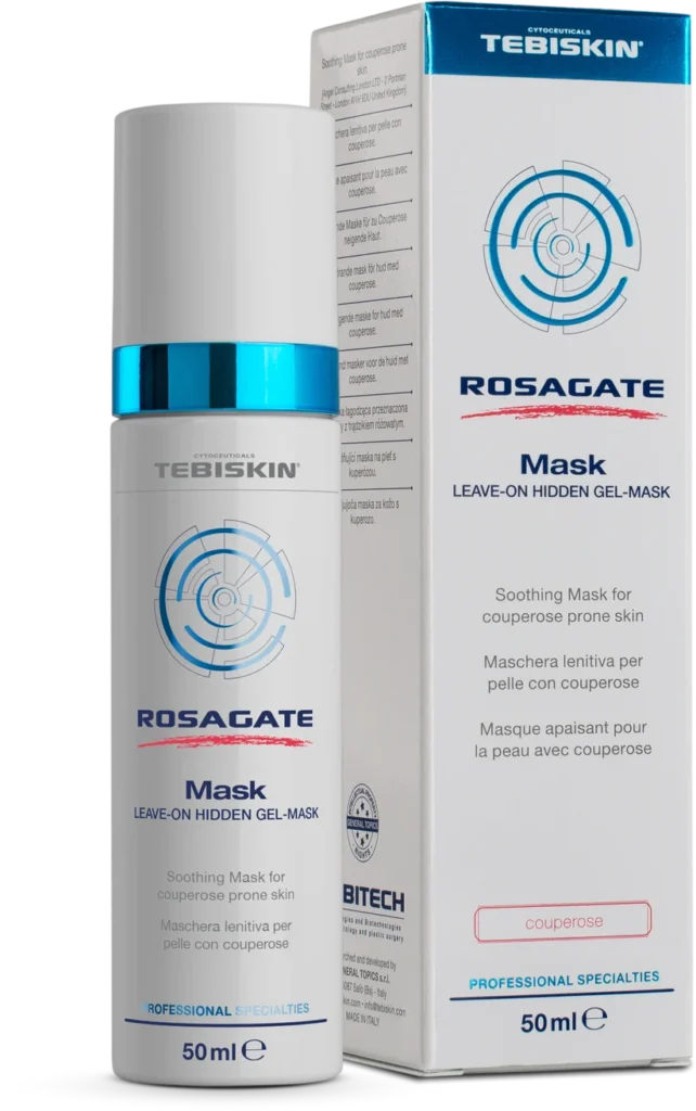ROSAGATE MASK LEAVE-ON raminanti gelinė kaukė kuperozės paveiktai odai