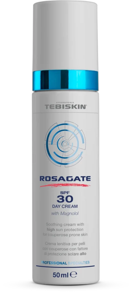ROSAGATE SPF 30 DAY CREAM kuperozės paveiktai odai
