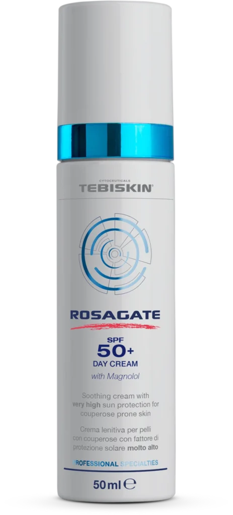 ROSAGATE SPF 50+ DAY CREAM kuperozės paveiktai odai