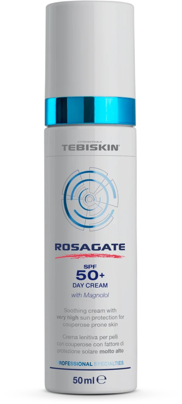 ROSAGATE SPF 50+ DAY CREAM kuperozės paveiktai odai