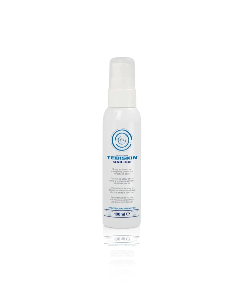TEBISKIN OSK-CB emulsija į aknę linkusiai krūtinės ir nugaros odai 100 ml